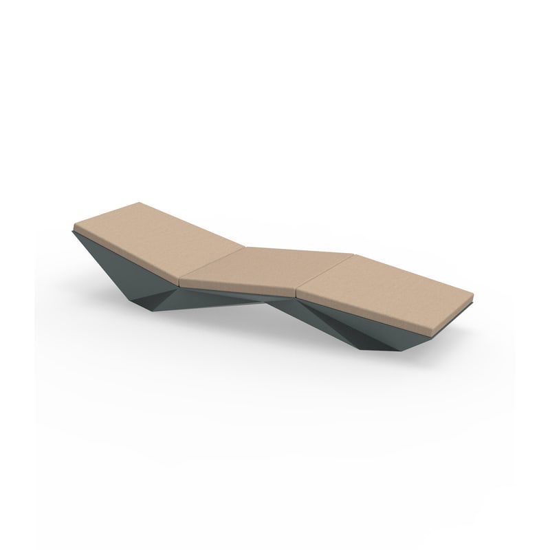 Chaise longue transat design FAZ - vert