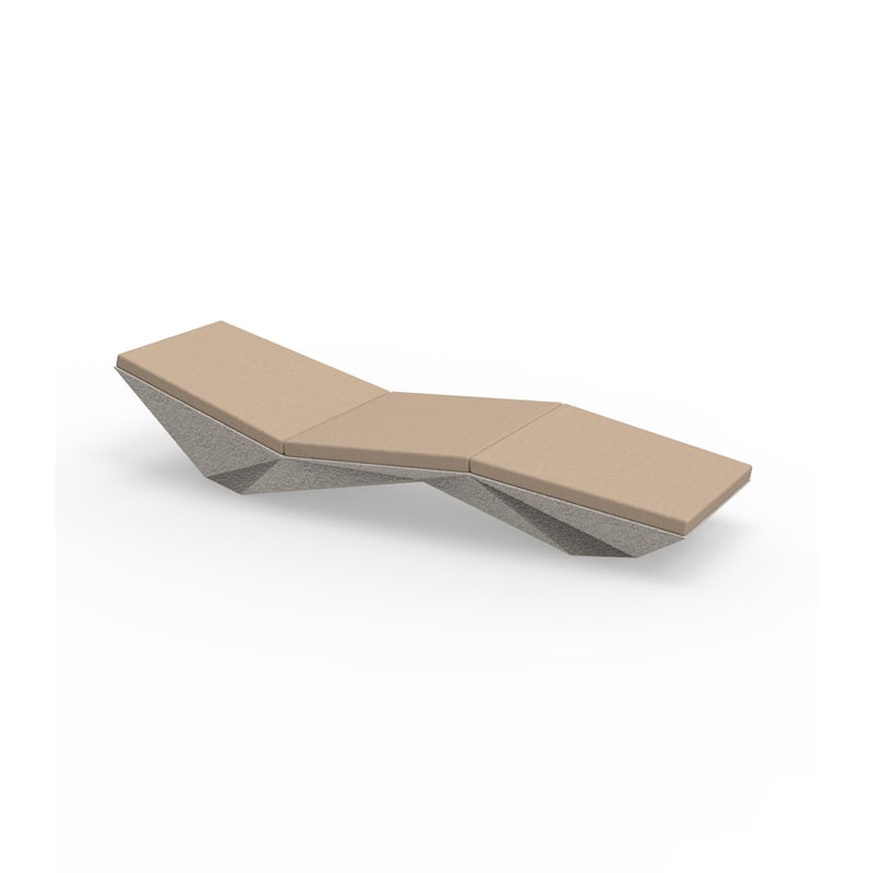 Chaise longue transat FAZ - écru granit