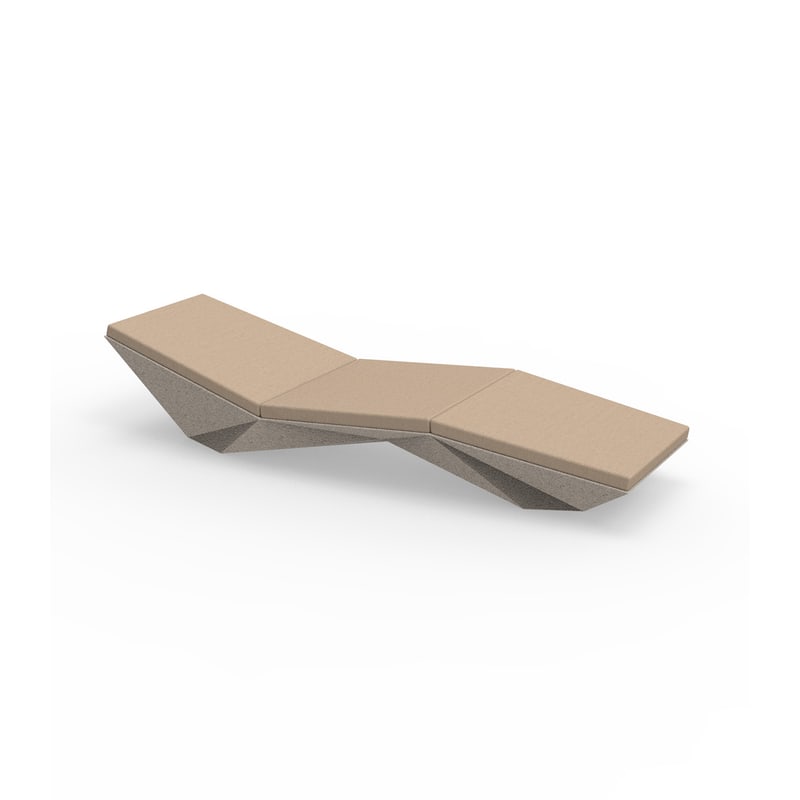 Chaise longue transat FAZ - granit crème