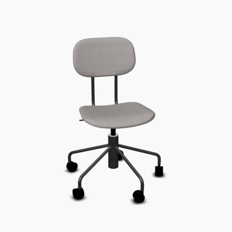 Chaise NEW SCHOOL tapissée pied 5 branches