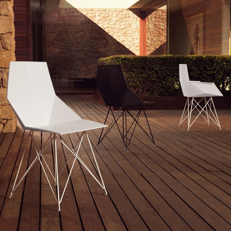 Chaise pied en inox FAZ de VONDOM
