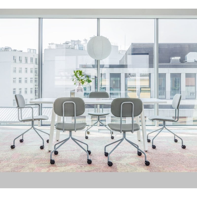 Chaise sur roulettes en tissu NEW SCHOOL - MDD