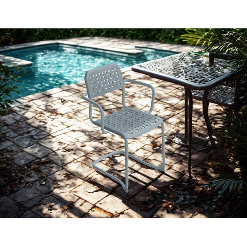 Chaise TUBE base luge avec accoudoirs - MDD