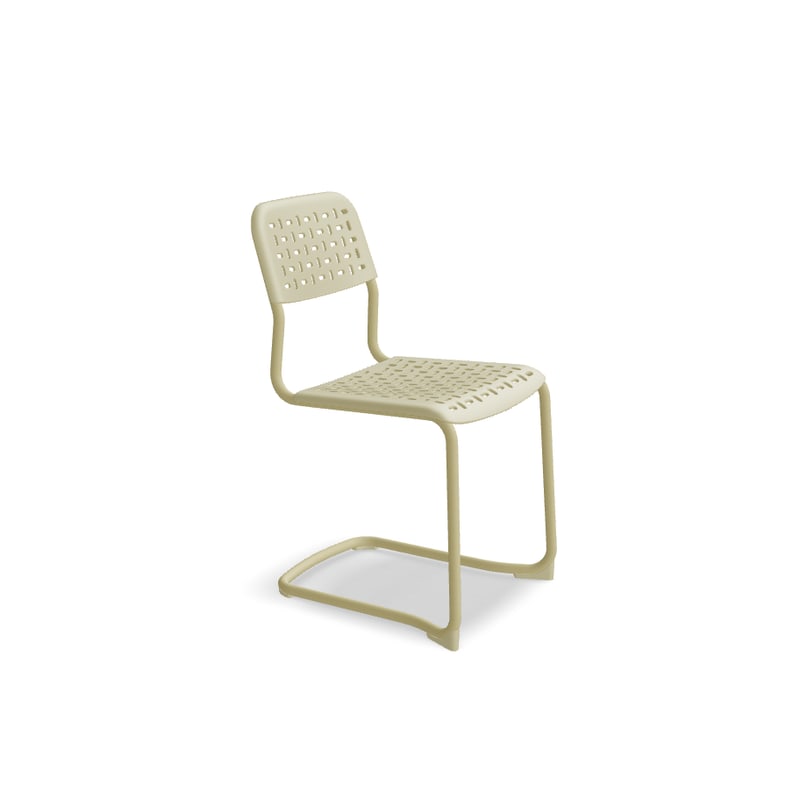 Chaise TUBE base luge - jaune