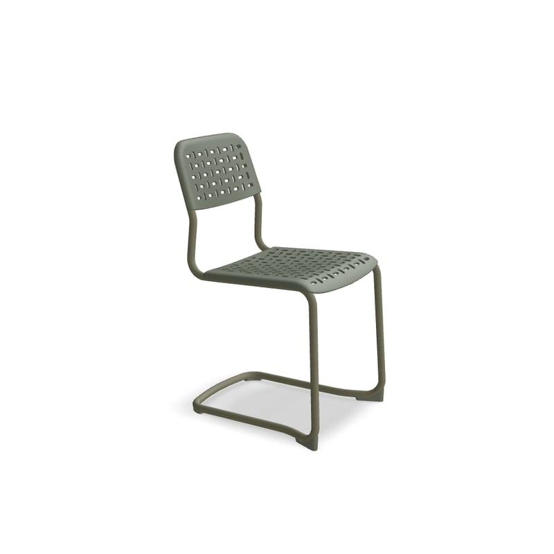 Chaise TUBE base luge - olive