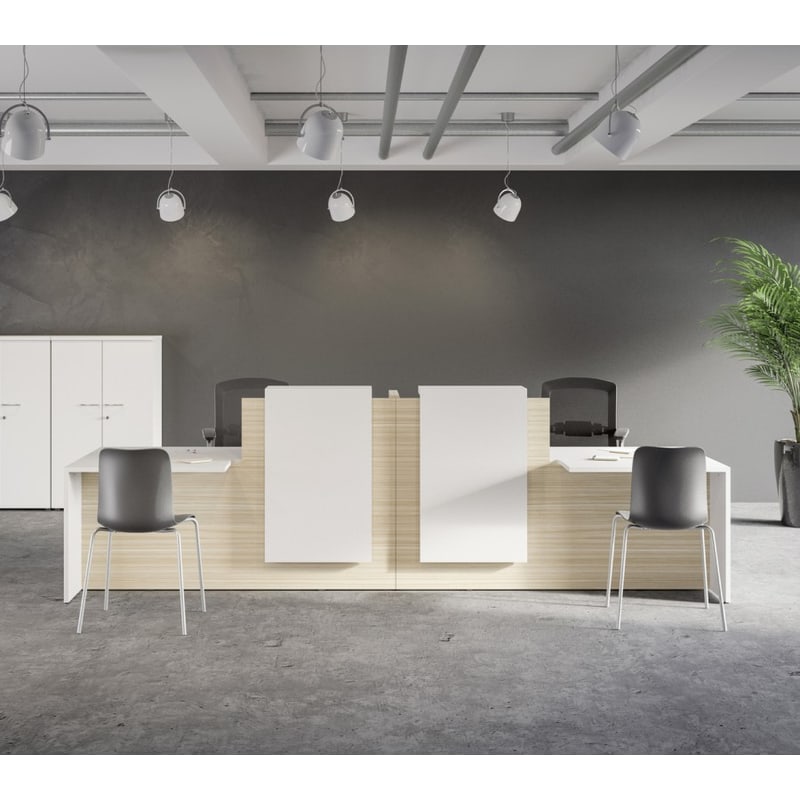 Comptoir d'accueil FIFTY-FIFTY façade Bois