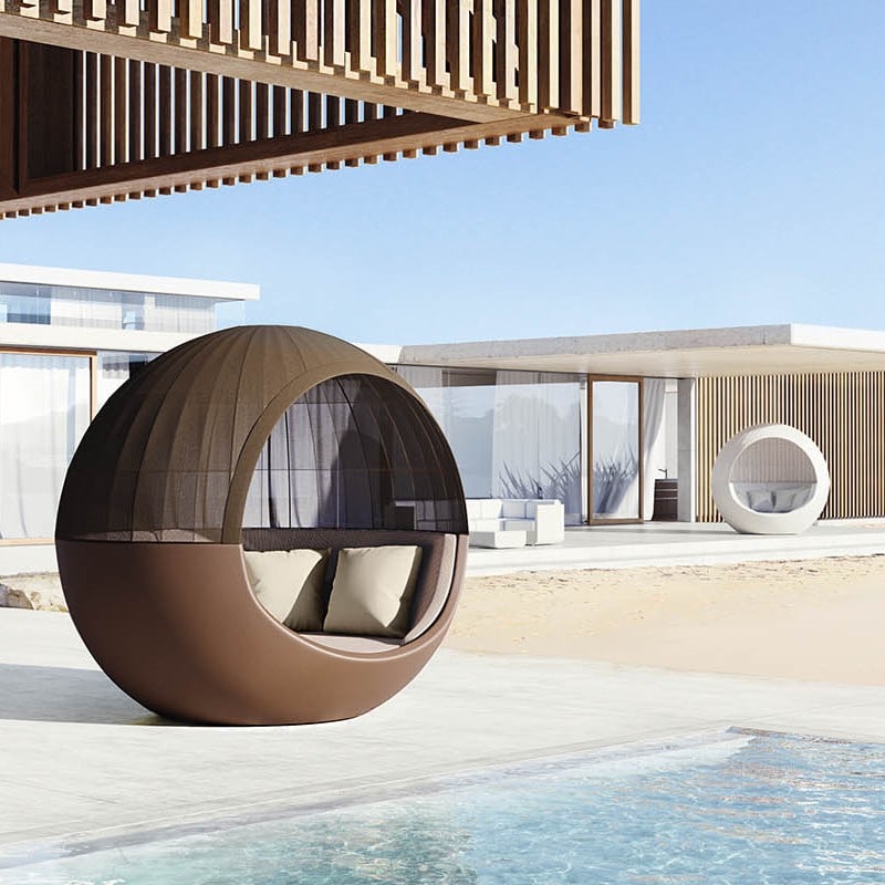 Daybed cocoon avec toit en toile ULM MOON