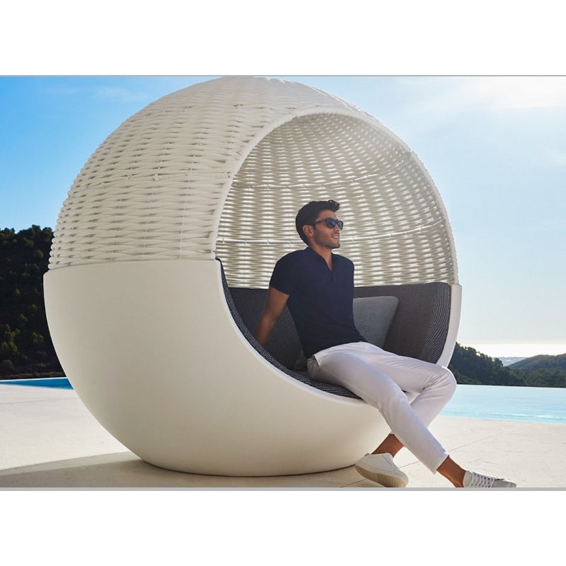 Daybed cocoon toit en corde tressée ULM MOON