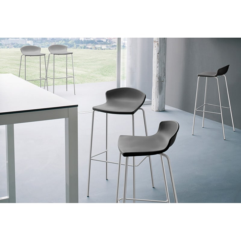 EASY TABOURET DE BAR 4 PIEDS CHROMES