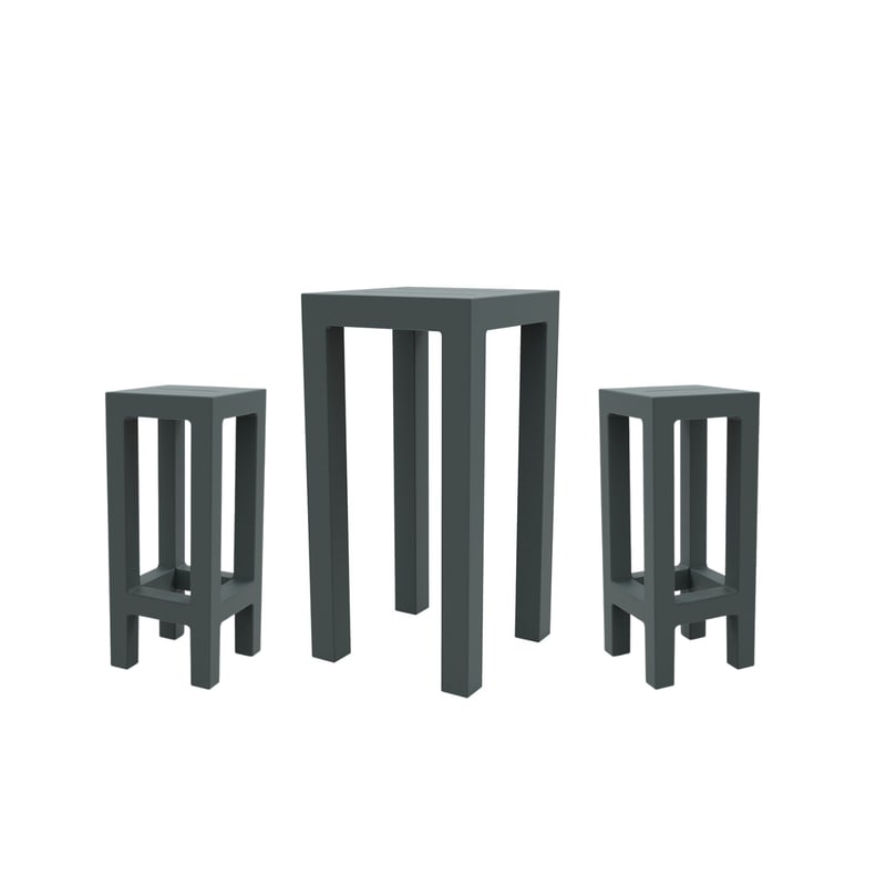 Ensemble JUT table + 2 tabourets - vert