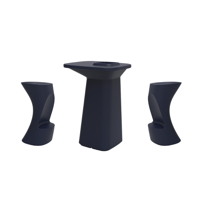Ensemble NOMA table + 2 tabourets - noir