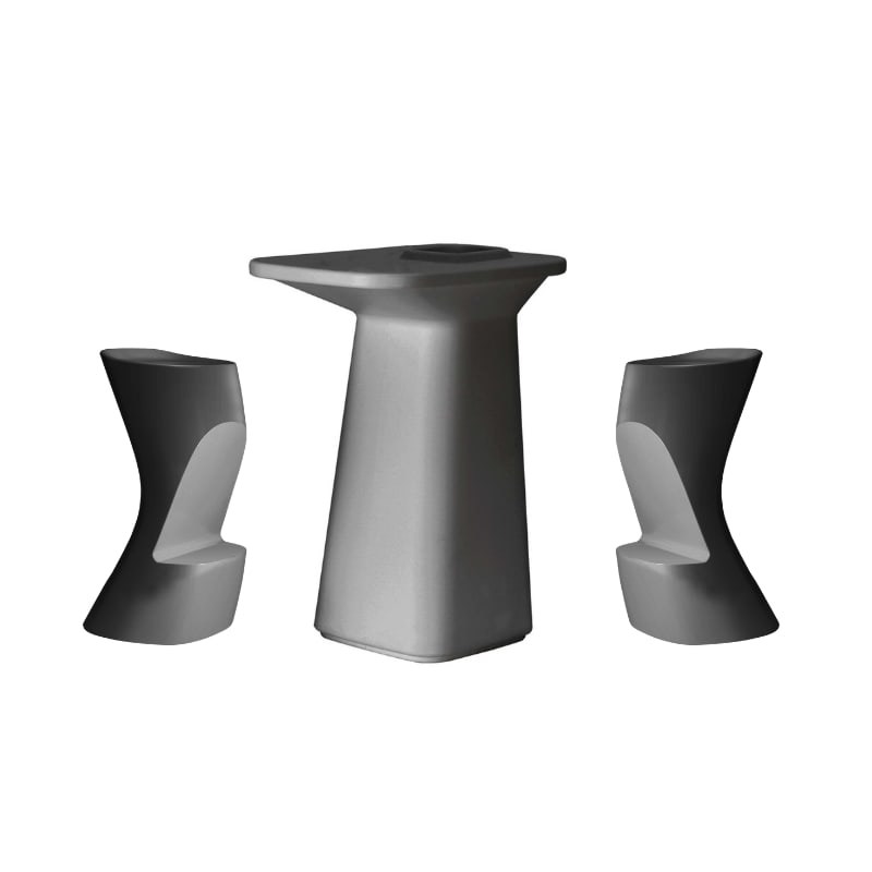 Ensemble NOMA table + 2 tabourets - tortora