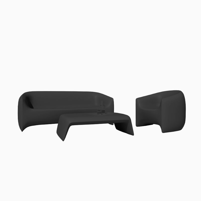 Ensemble salon BLOW - anthracite