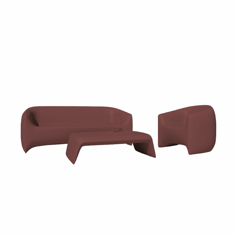 Ensemble salon de jardin BLOW - grenat
