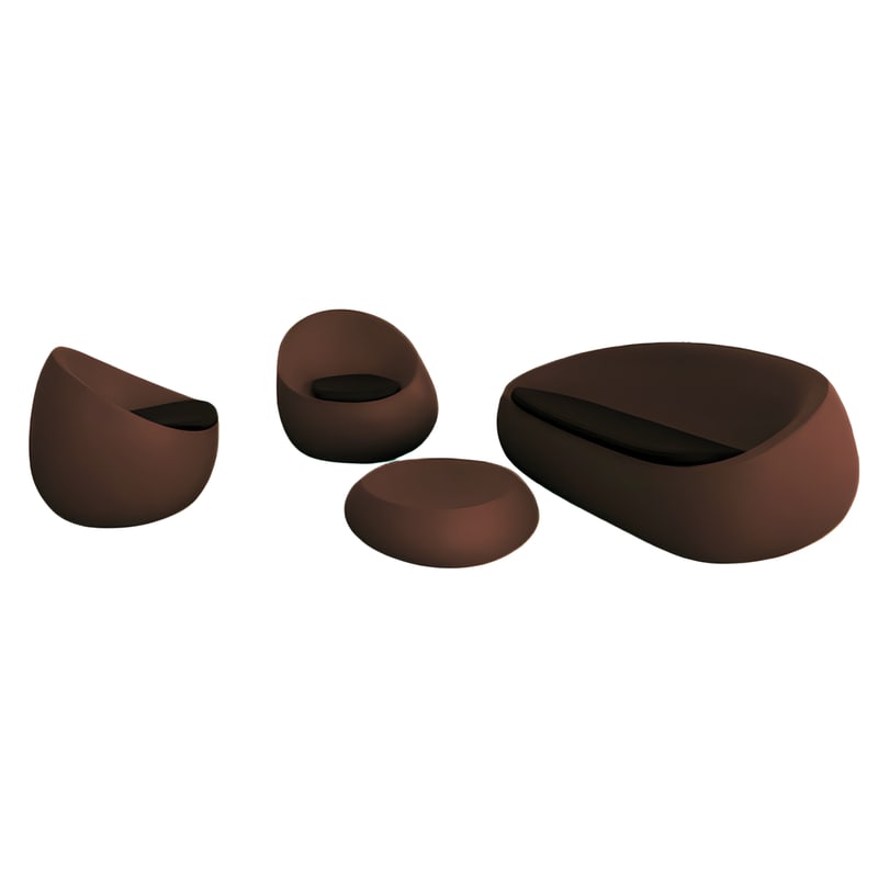 Ensemble salon de jardin STONE - marron