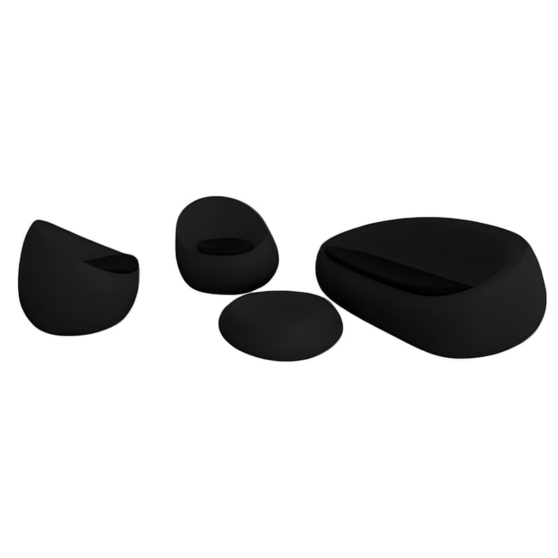 Ensemble salon de jardin STONE - noir