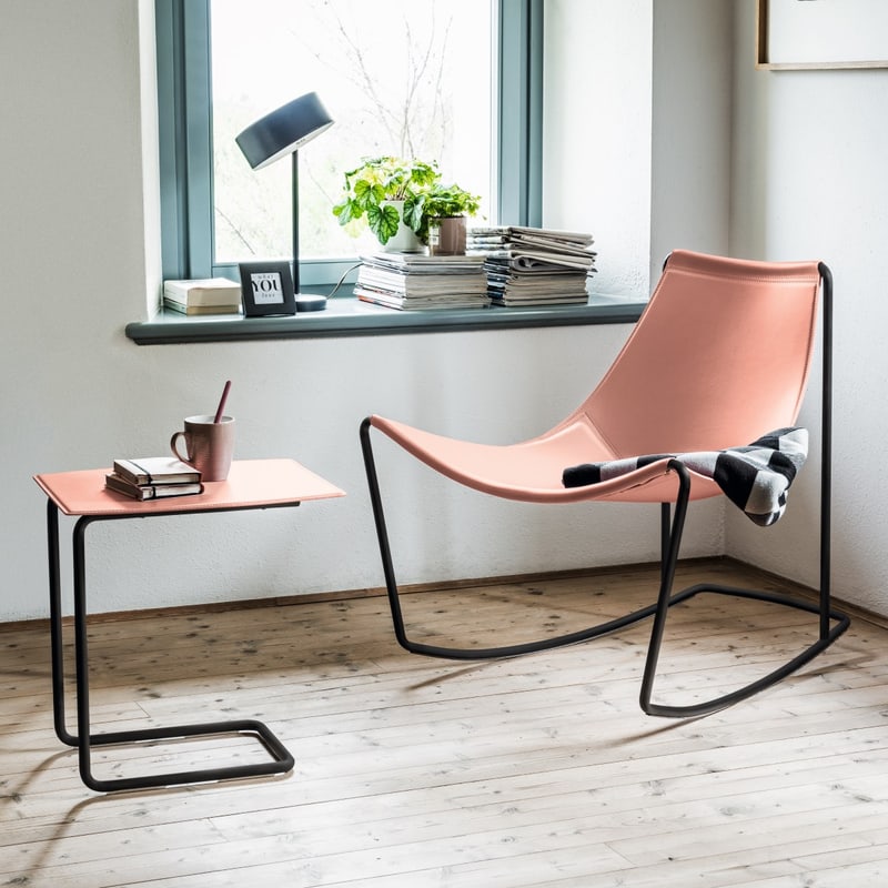 Fauteuil à bascule en cuir APELLE - MIDJ