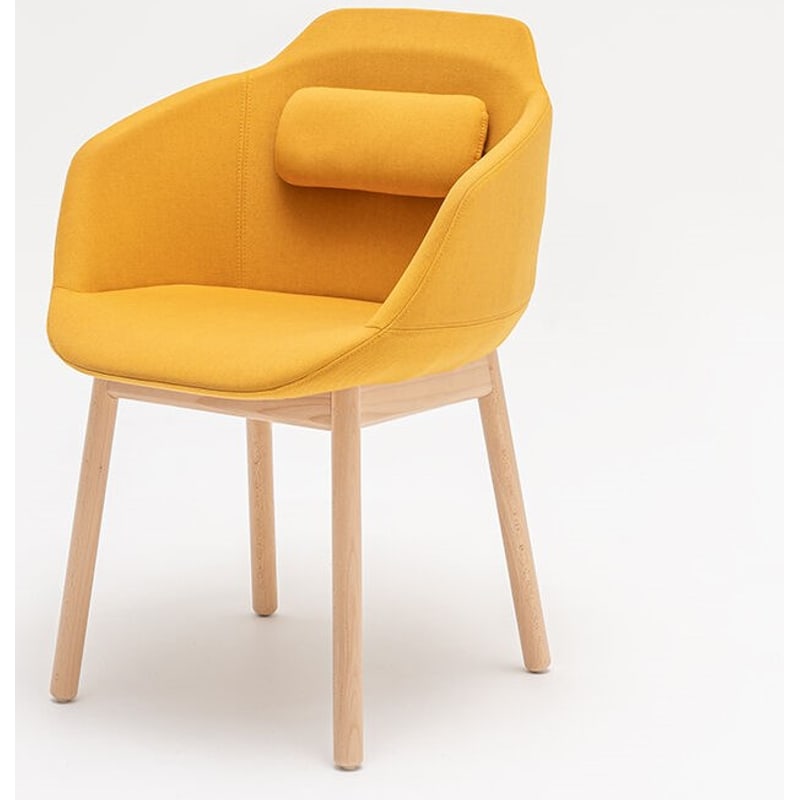 Fauteuil d'accueil pied en bois ULTRA