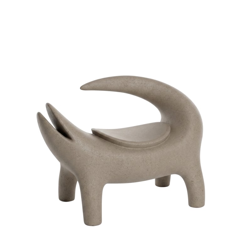 Fauteuil design KROKO - beige amande
