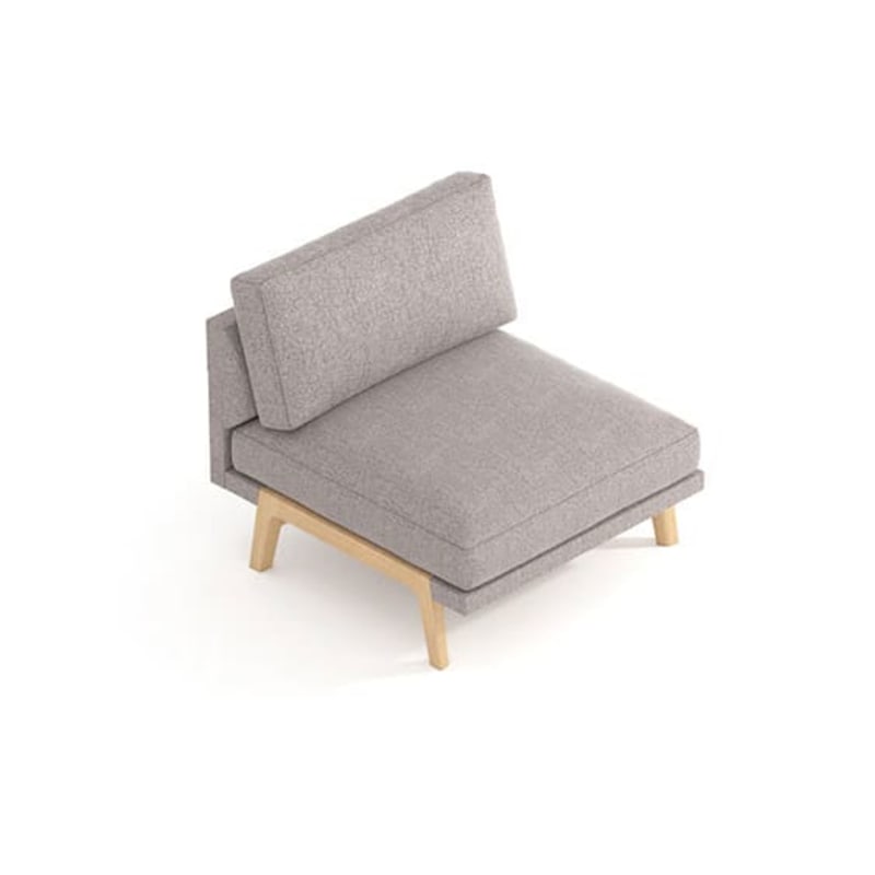 Fauteuil design pieds bois PAUSA