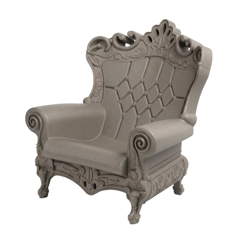 Fauteuil design QUEEN OF LOVE - beige amande