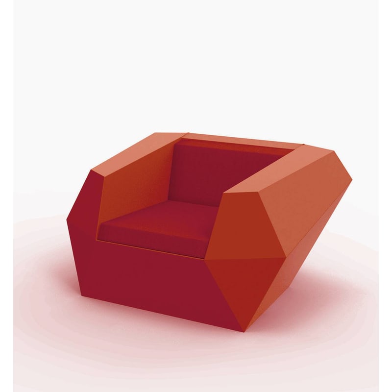 Fauteuil lounge design in & out FAZ - argile