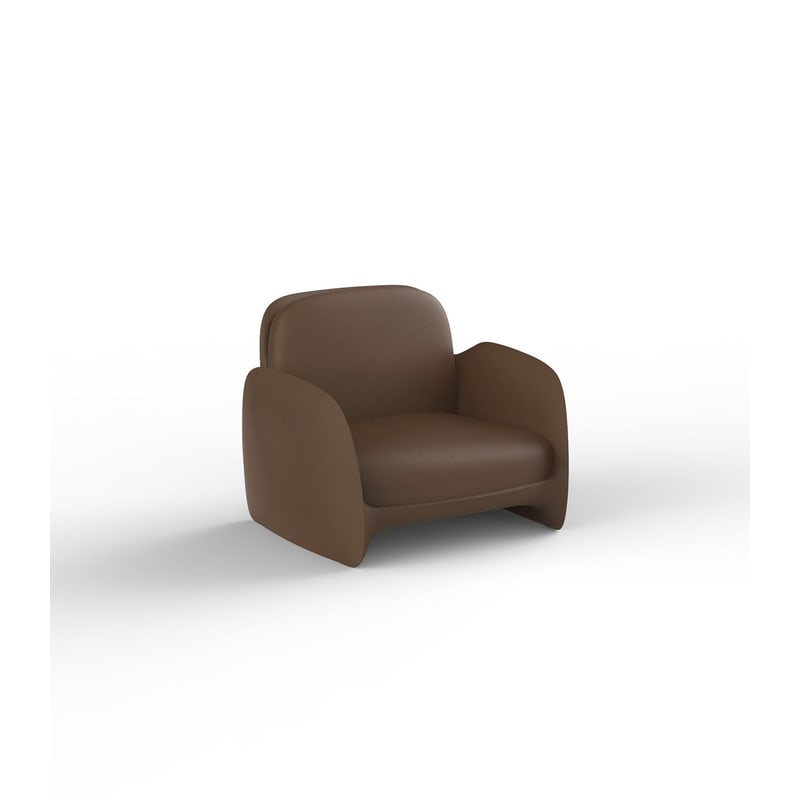 Fauteuil lounge in & out PEZZETTINA - marron