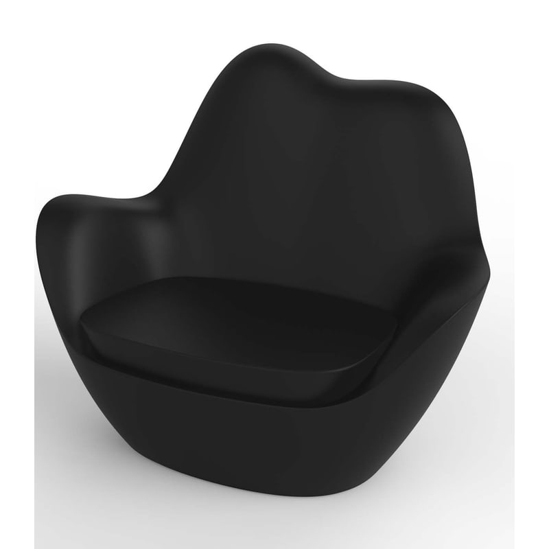Fauteuil lounge in & out SABINAS - noir