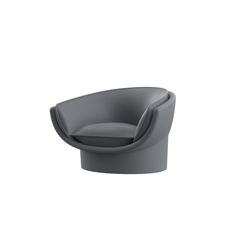 Fauteuil lounge LUNA - Gris