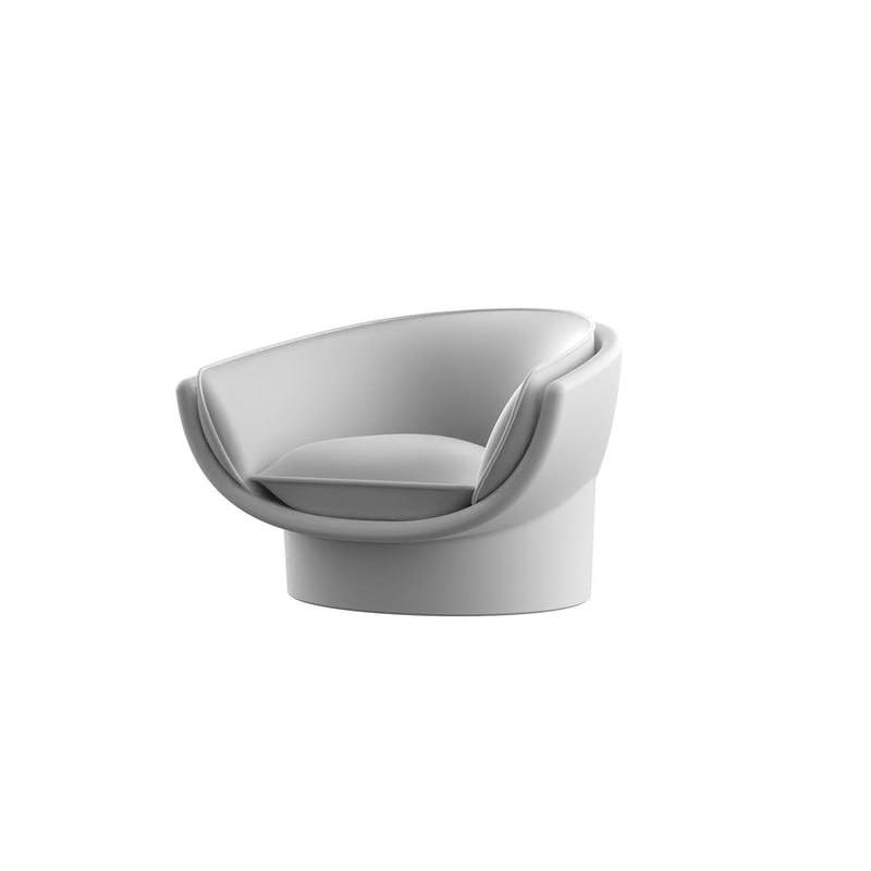 Fauteuil lounge LUNA - Ice