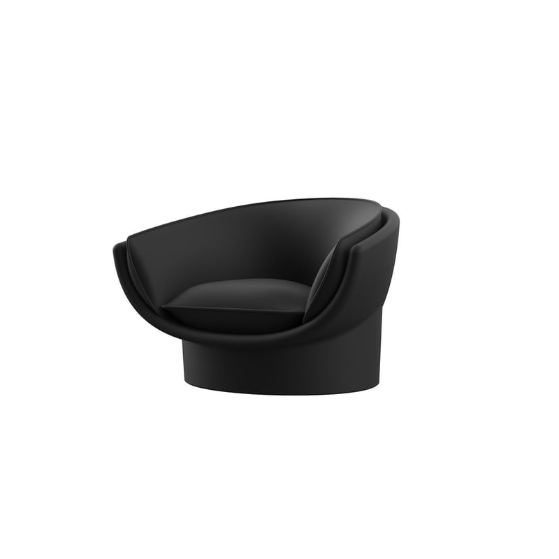 Fauteuil lounge LUNA - Noir