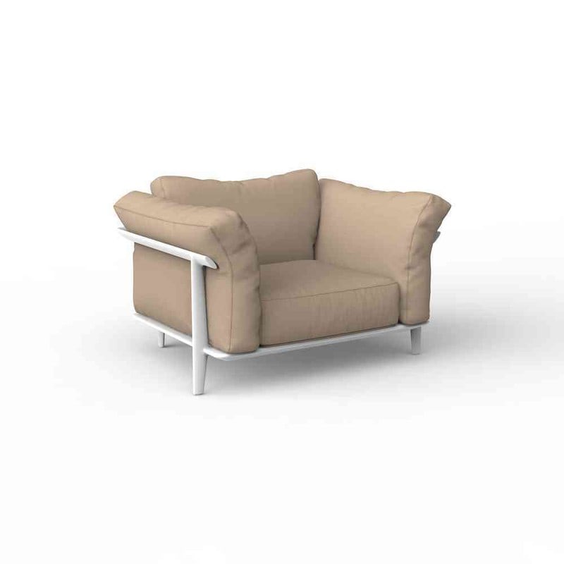Fauteuil lounge PASADENA - blanc