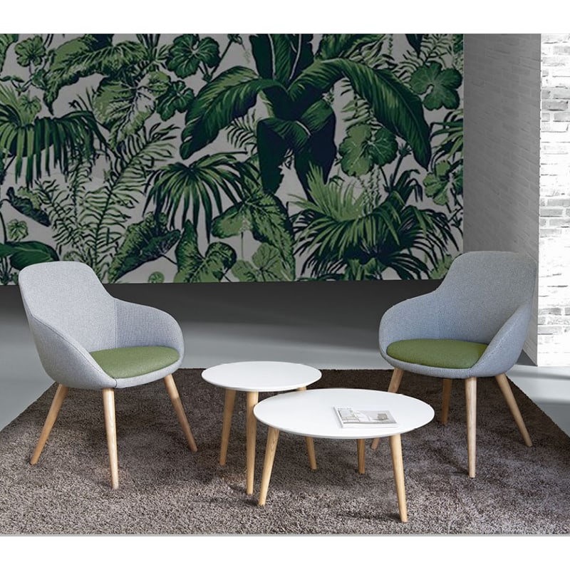 Fauteuil lounge pieds bois ENEKA 02 Sokoa