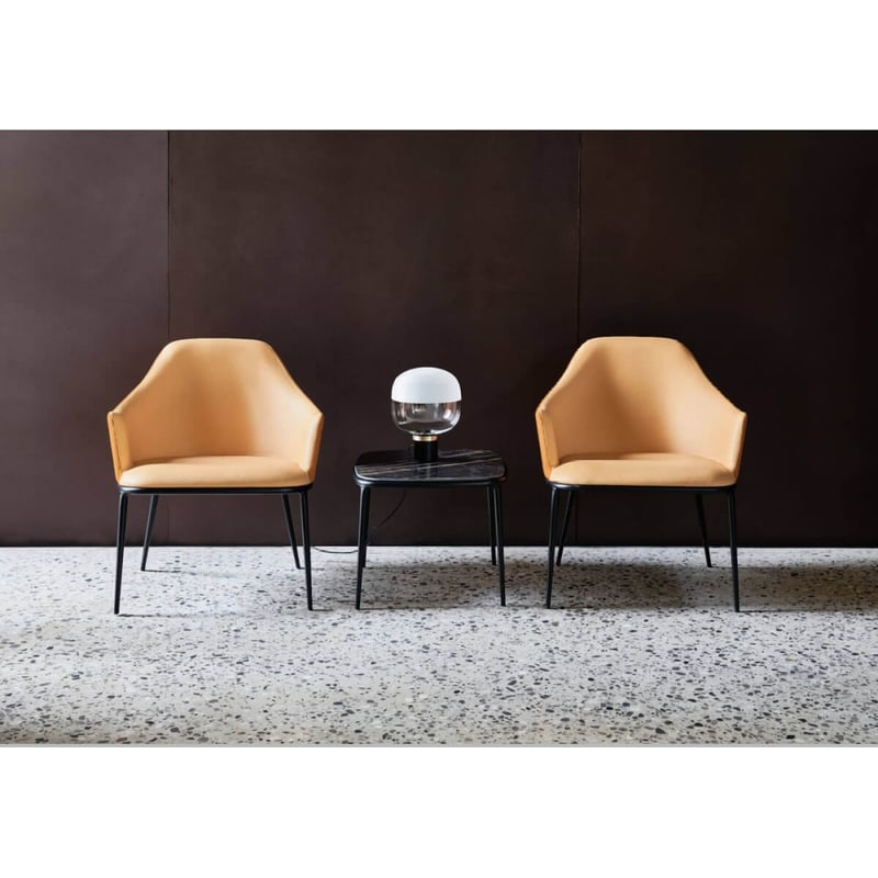 Fauteuil lounge pieds métal LEA - MIDJ