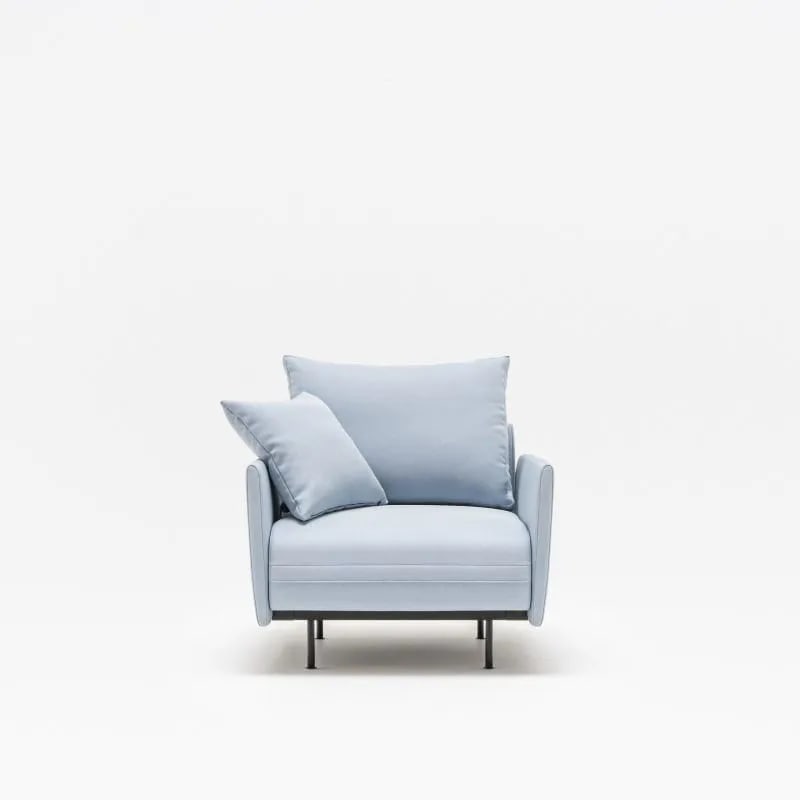 Fauteuil lounge pieds métal LOTUS