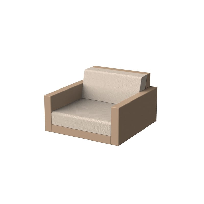 Fauteuil lounge PIXEL - Camel