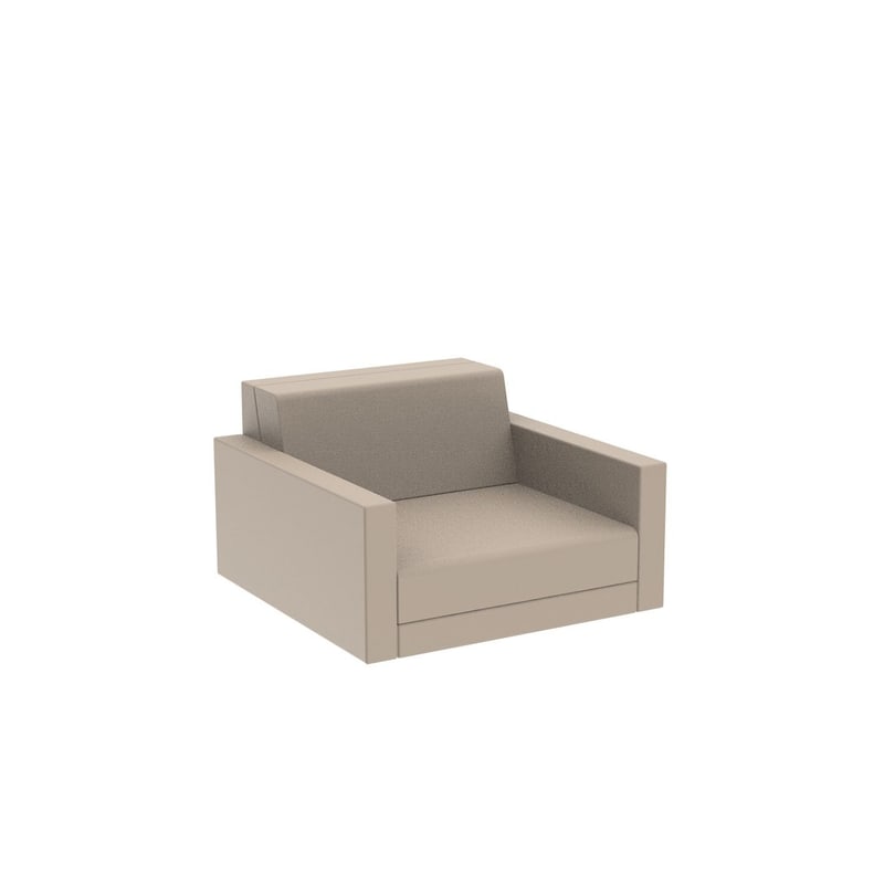 Fauteuil lounge PIXEL - Crème