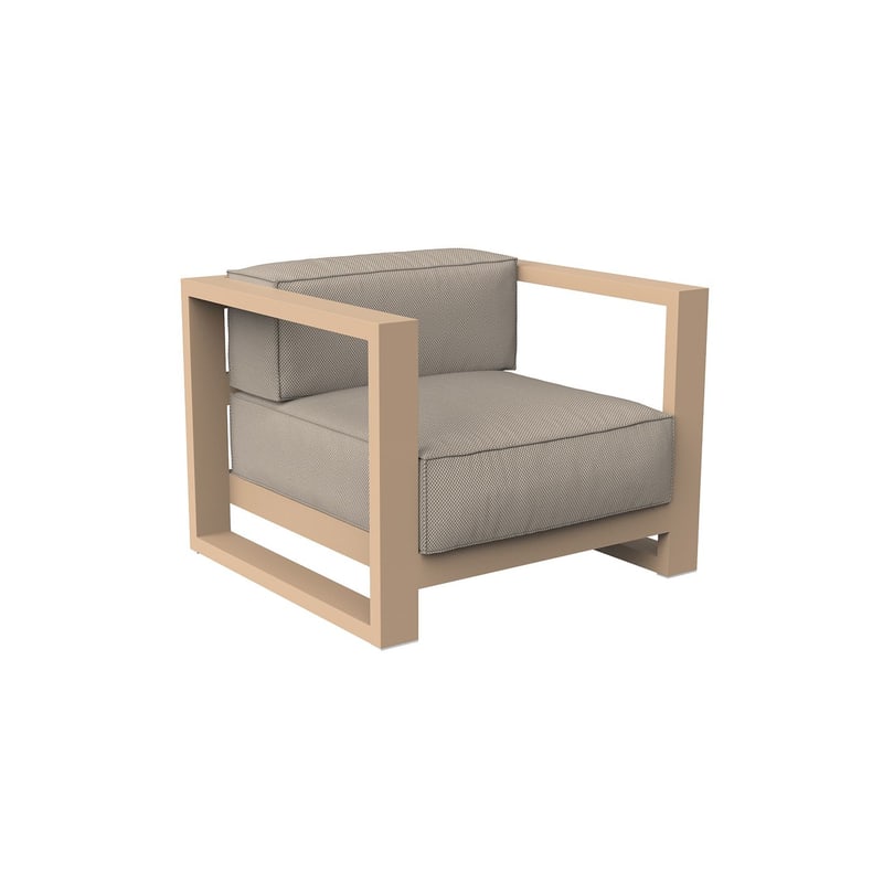 Fauteuil lounge Posidonia - camel
