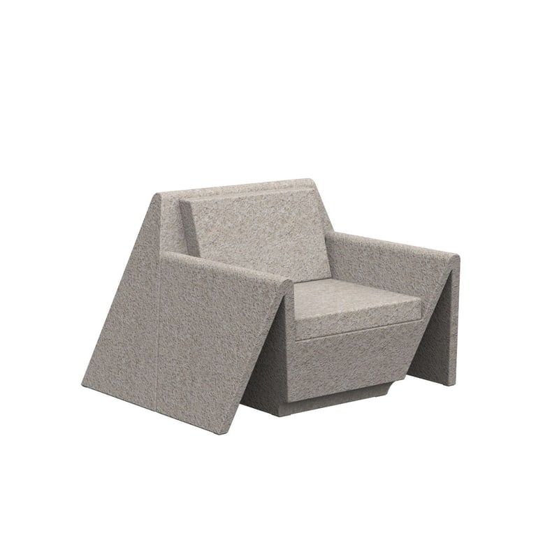 Fauteuil lounge REST - écru granit