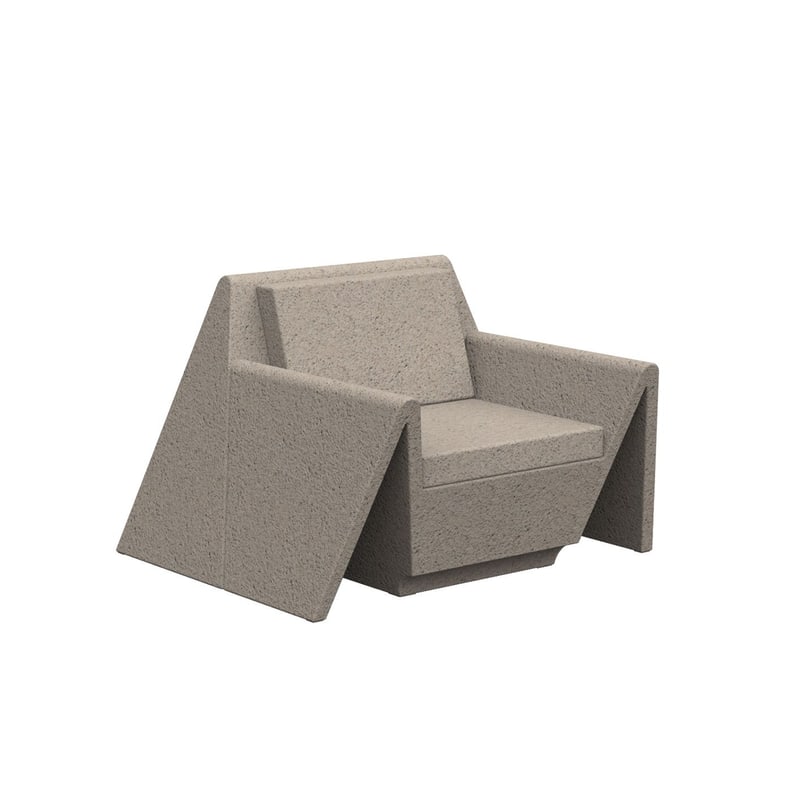 Fauteuil lounge REST - granit crème