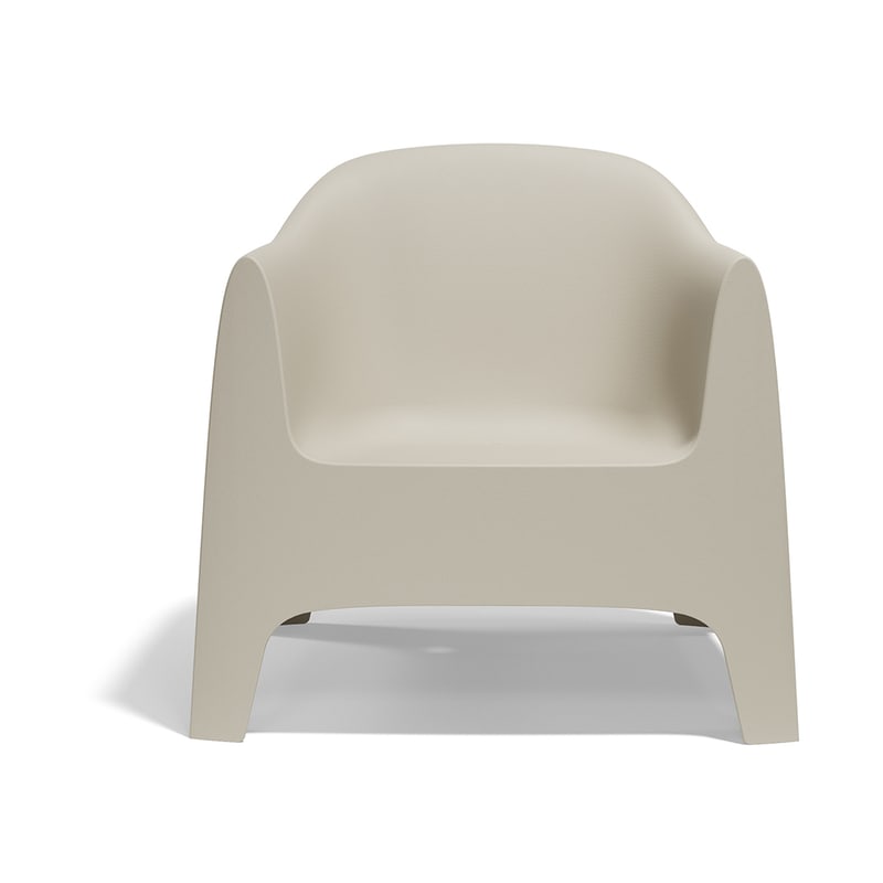 Fauteuil lounge SOLID de VONDOM - écru