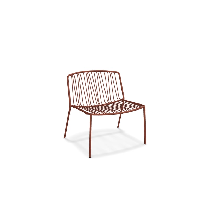 Fauteuil outdoor en métal BRIS - brique