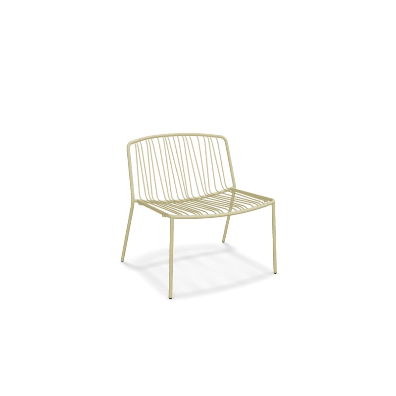 Fauteuil outdoor en métal BRIS - jaune