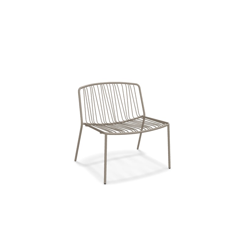 Fauteuil outdoor en métal BRIS - marron