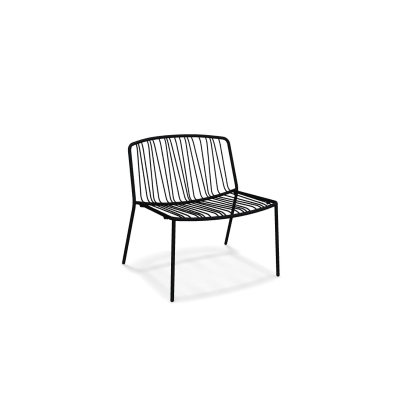 Fauteuil outdoor en métal BRIS - noir