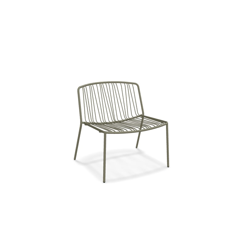 Fauteuil outdoor en métal BRIS - olive