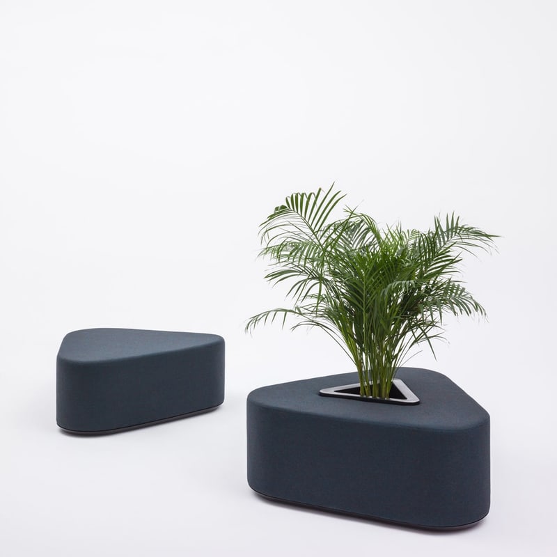 Grand pouf avec pot central HANA MDD