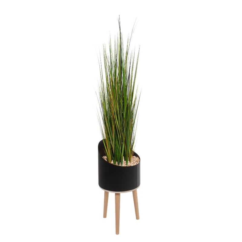 Herbes artificielles en bac métal VAGUE
