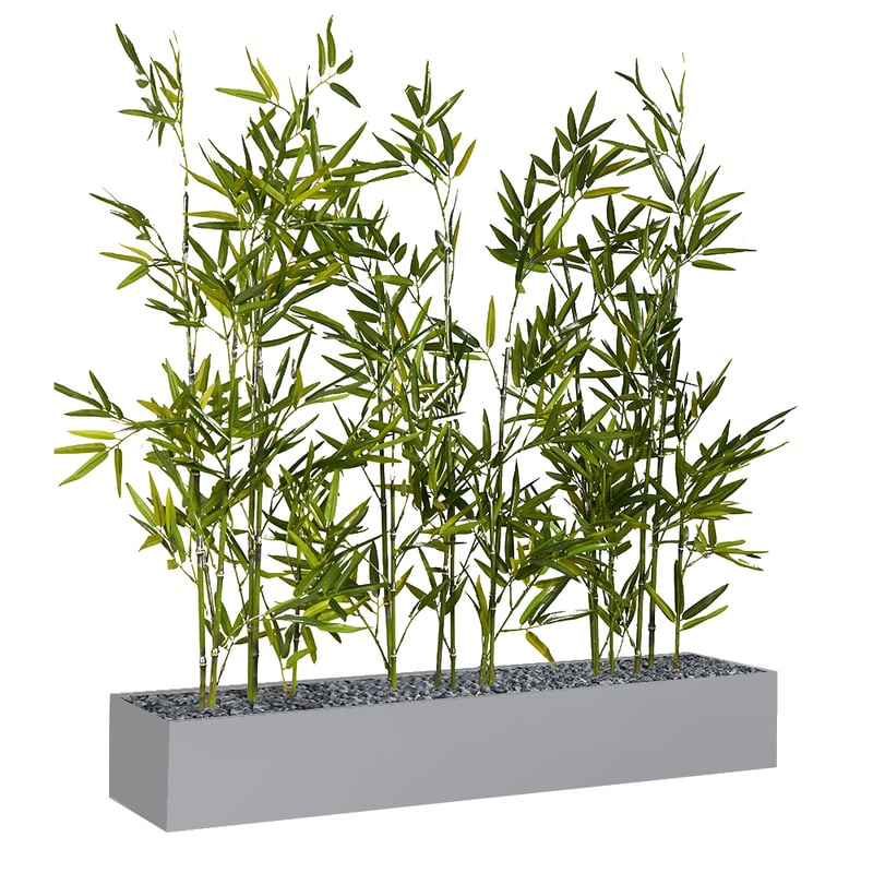 Jardinière basse en métal BAMBOUS