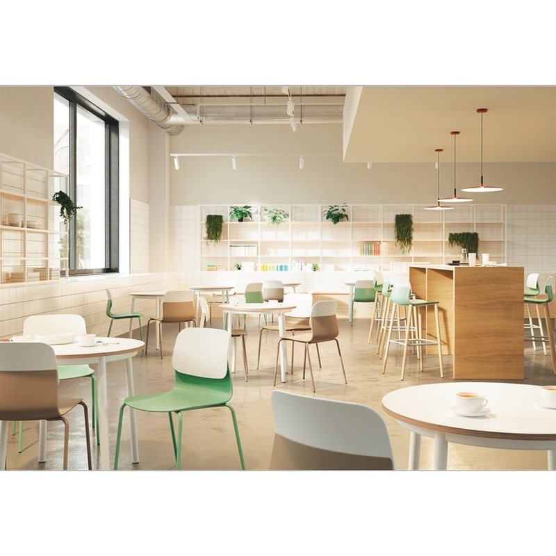 KLIK - table de cafétéria ovale ou ronde